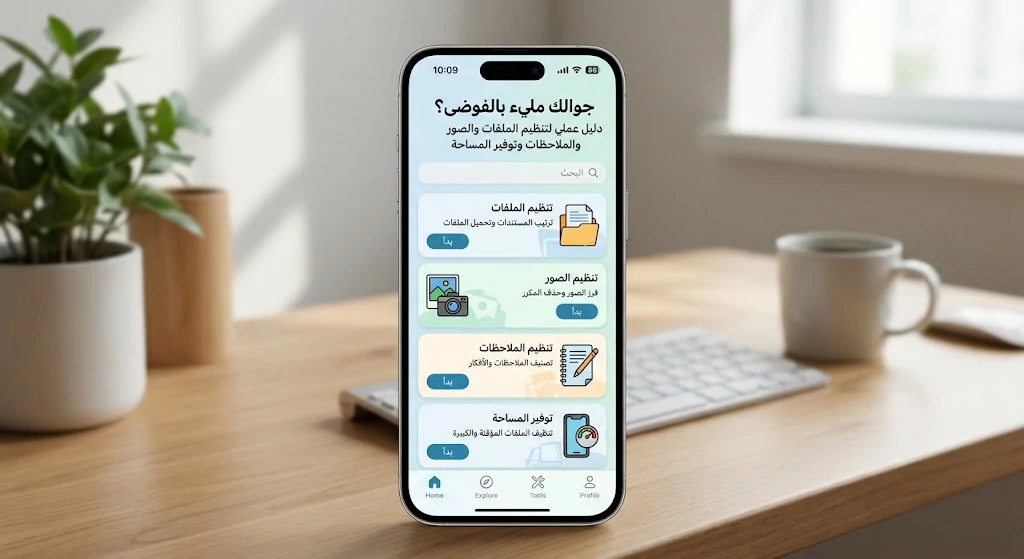 تنظيم الملفات والصور
