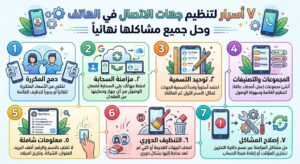 ٧ أسرار لتنظيم جهات الاتصال في الهاتف وحل جميع مشاكلها نهائيا