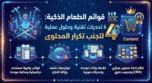قوائم الطعام الذكية: 4 تحديات تقنية وحلول عملية لتجنب تكرار المحتوى