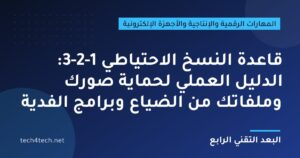 قاعدة النسخ الاحتياطي 3-2-1: الدليل العملي لحماية صورك وملفاتك من الضياع وبرامج الفدية